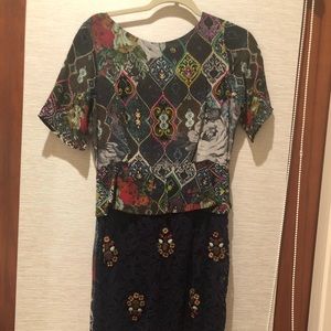 Anthropologie Hemant & Nandita peplum dress size 6